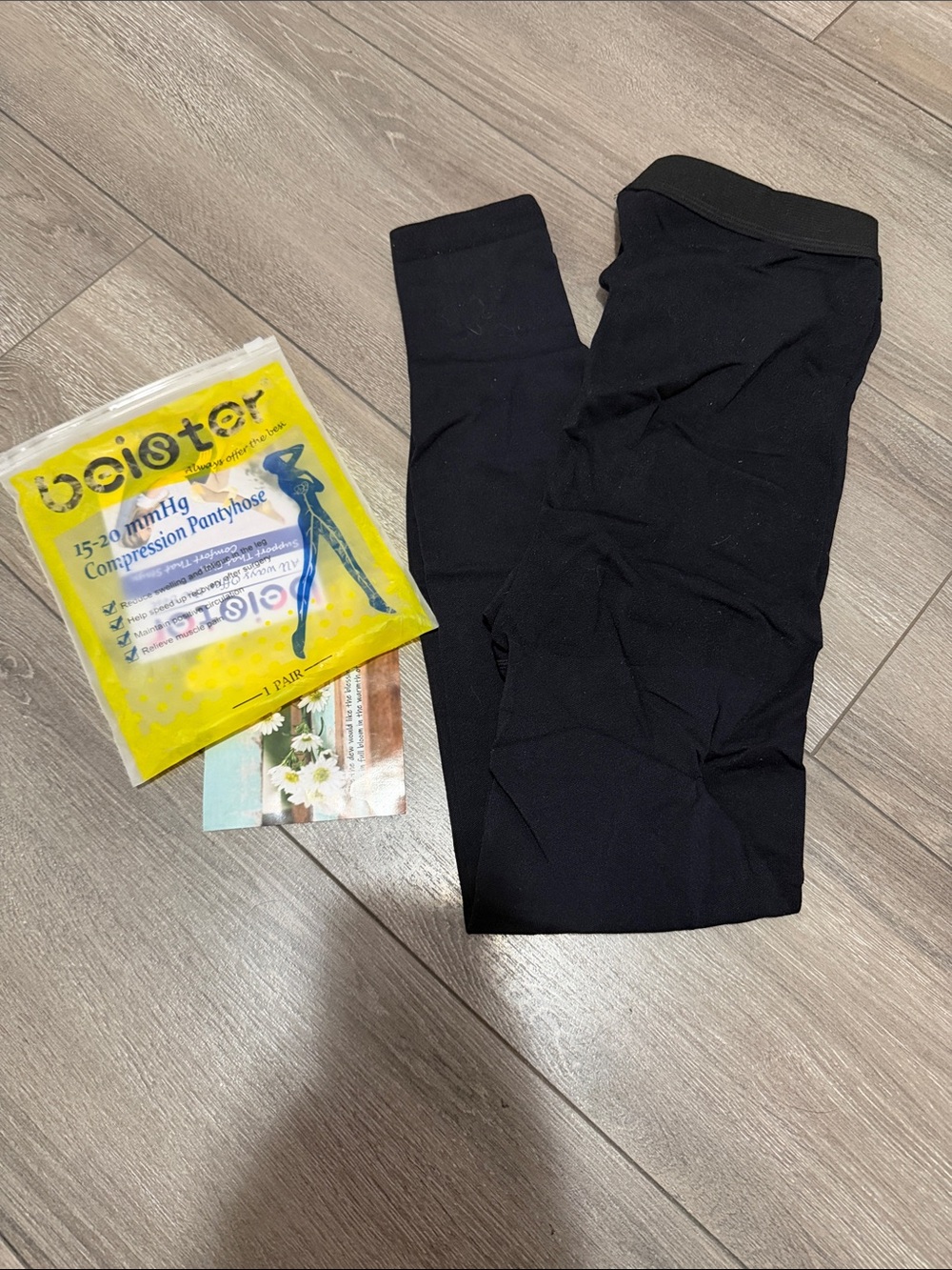 Oster Black Women's Compression Pantyhose - 15-20 mmHg